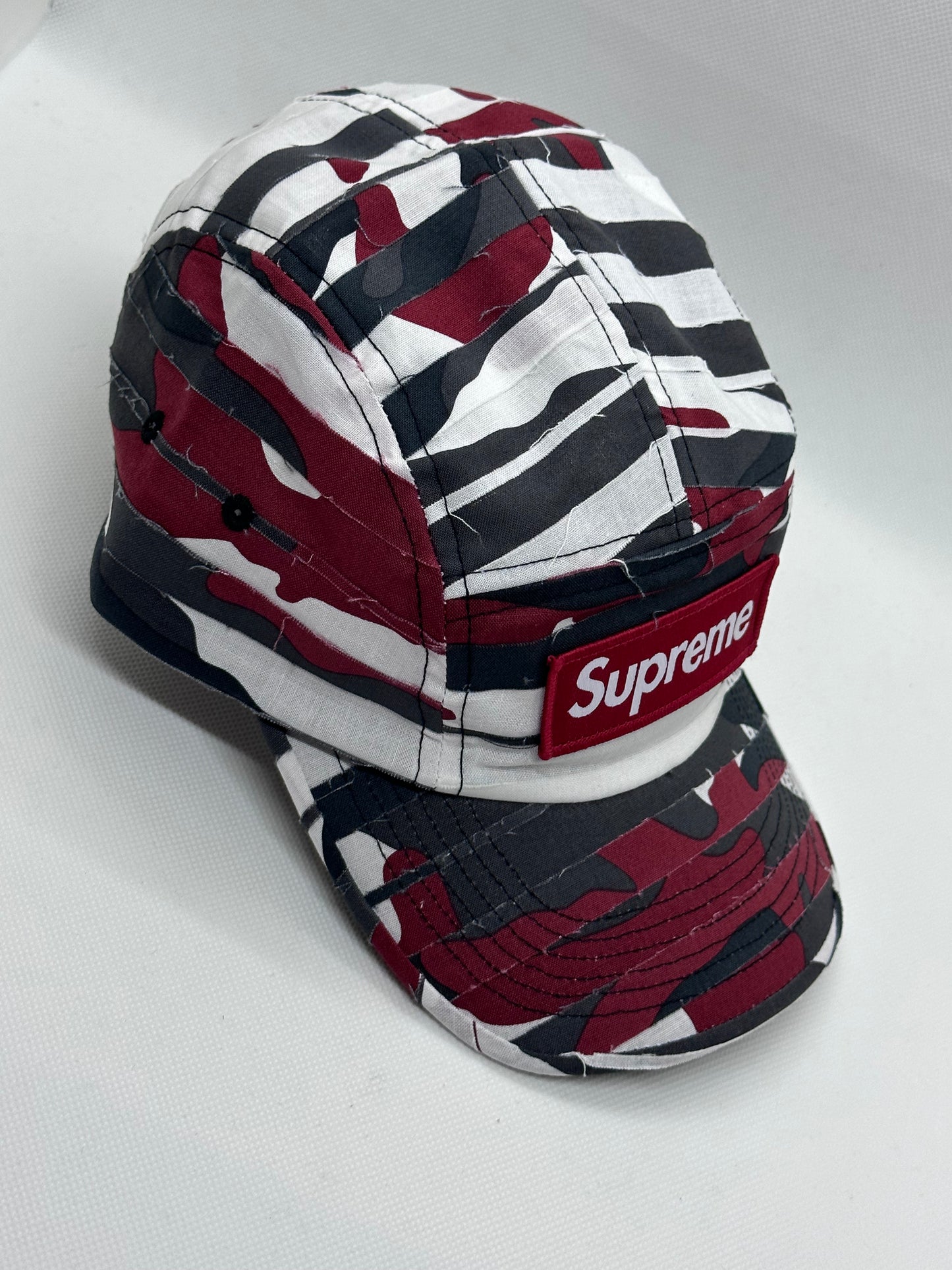 Layered Camo Camp Cap Style: Red Size: OS