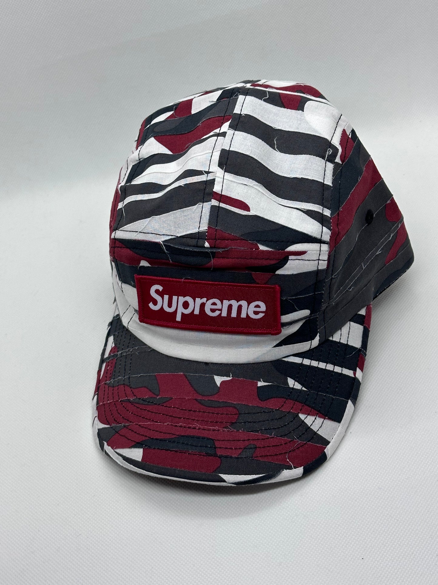 Layered Camo Camp Cap Style: Red Size: OS